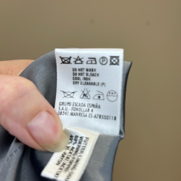 Escada Silk Wool Blend Pencil Skirt with Dovetail Back Black Label Size 36 Small - Picture 7 of 8